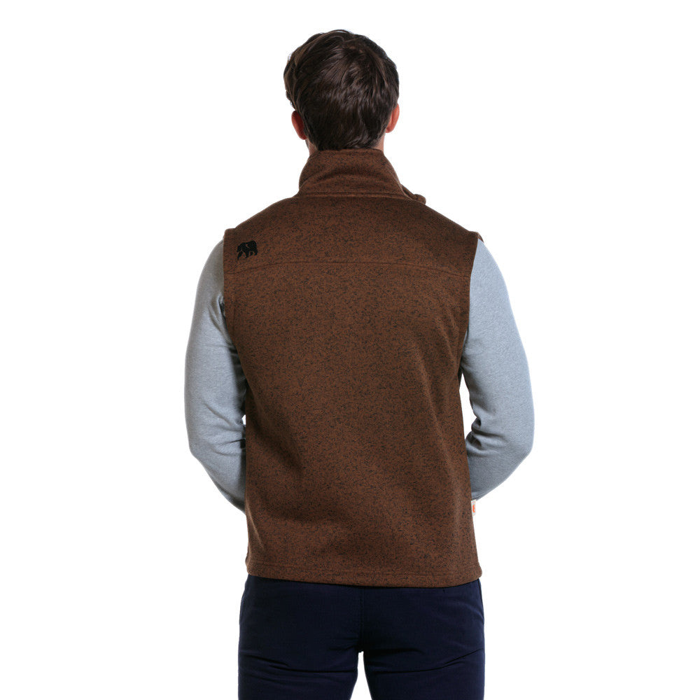 Lincoln Fleece Vest in Brown   - 3