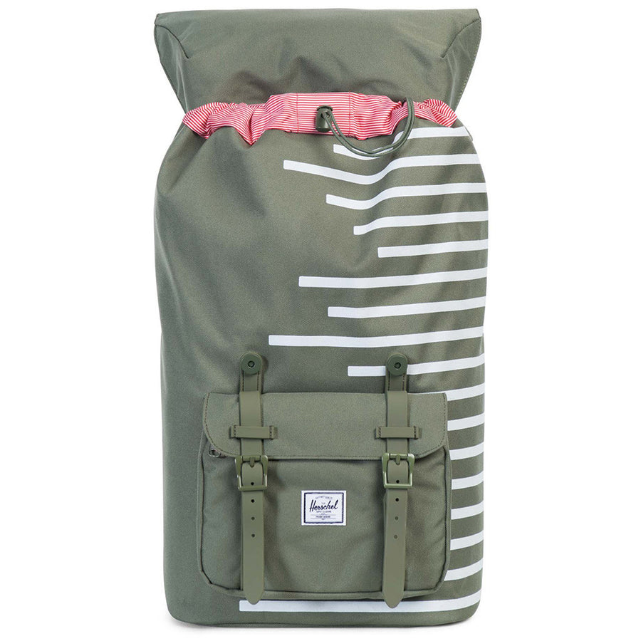 Little America Backpack in Deep Lichen Offset Stripe by Herschel Supply Co.  - 1