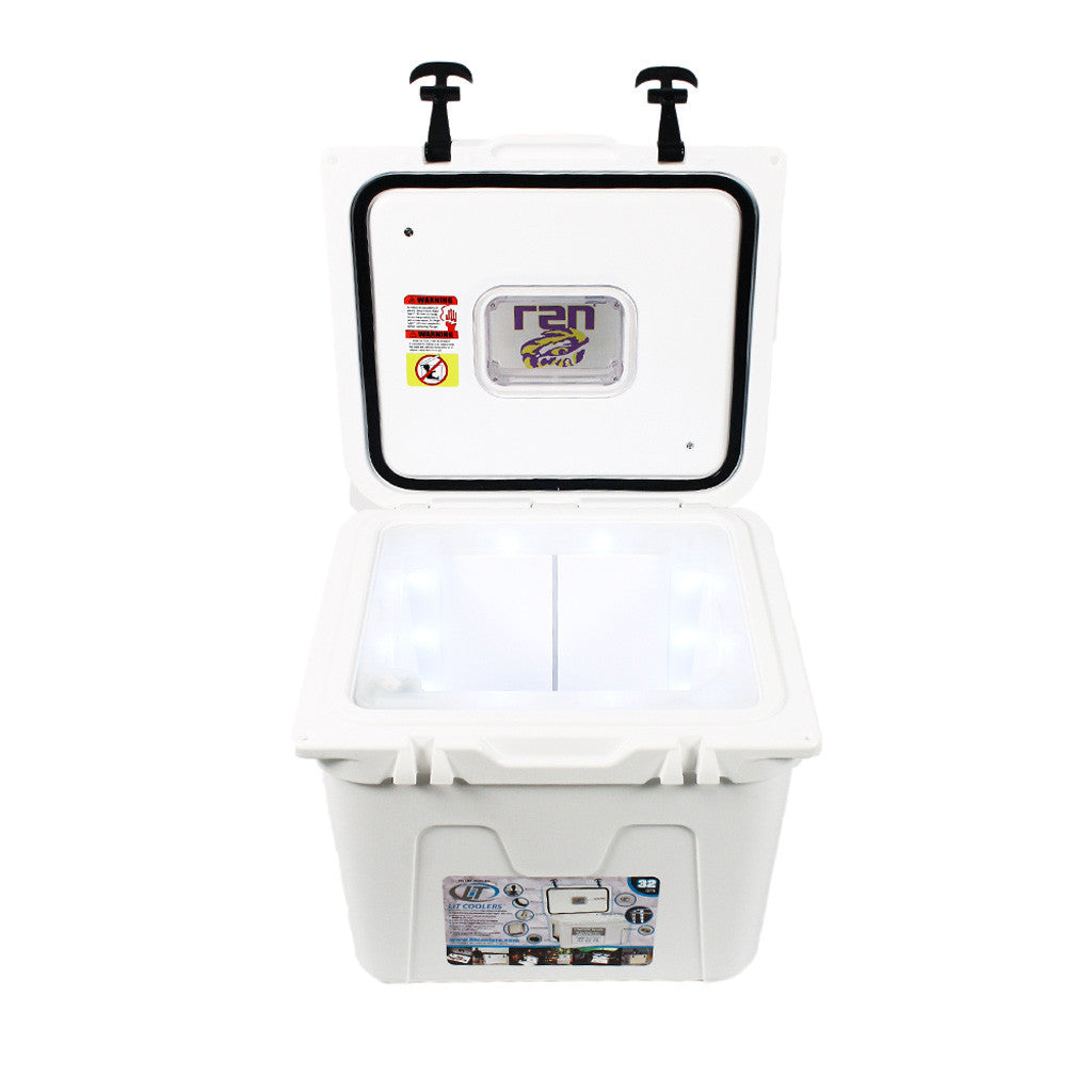 Louisiana State University Cooler 32qt in White by Lit Coolers  - 2