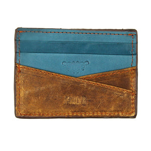 Flying Fish Needlepoint Credit Card Wallet in Teal by Parlour  - 2