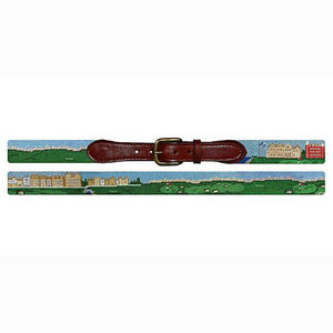 Old Course Scene Needlepoint Belt