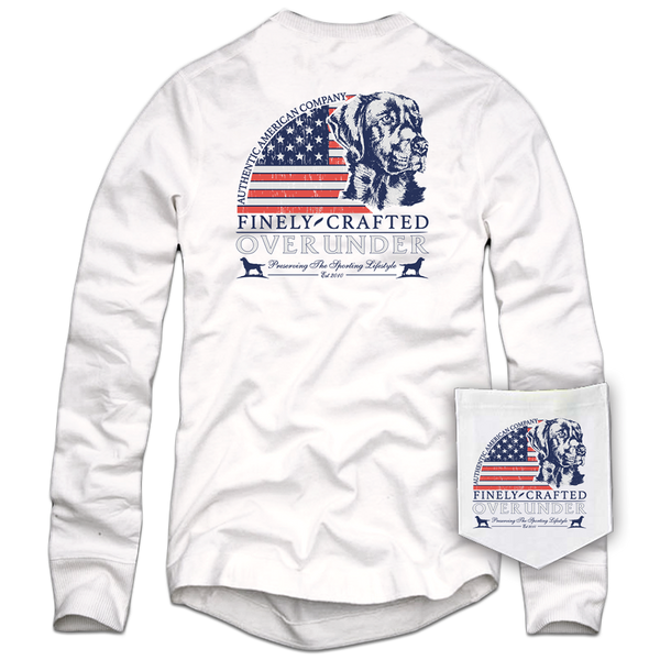 Over Under Clothing Long Sleeve Finely Crafted Tee in White