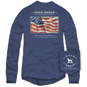 Over Under Clothing Long Sleeve Patriotism Tee in Navy