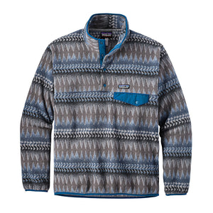 patagonia Men's Lightweight Synchilla® Snap-T® Fleece Pullover laughing waters smlder blue