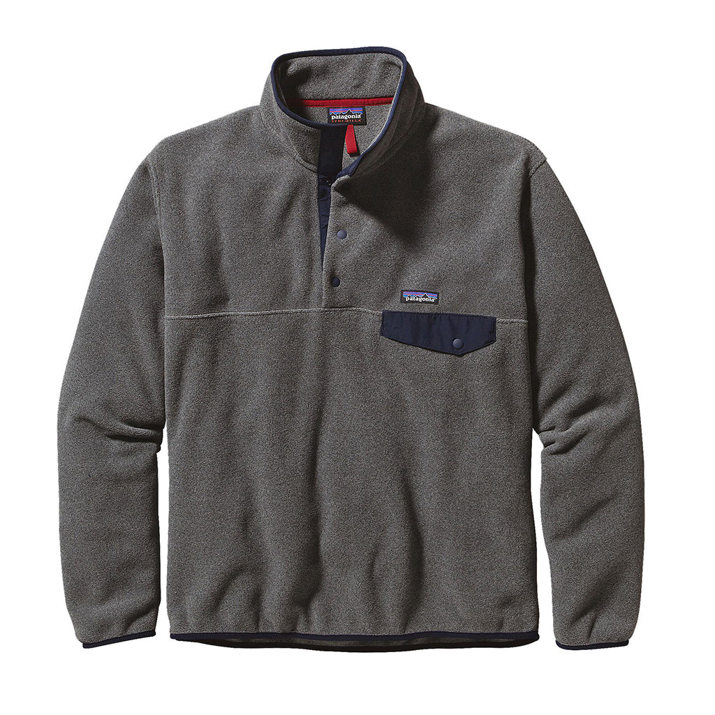 patagonia Men's Lightweight Synchilla® Snap-T® Fleece Pullover nickel and navy