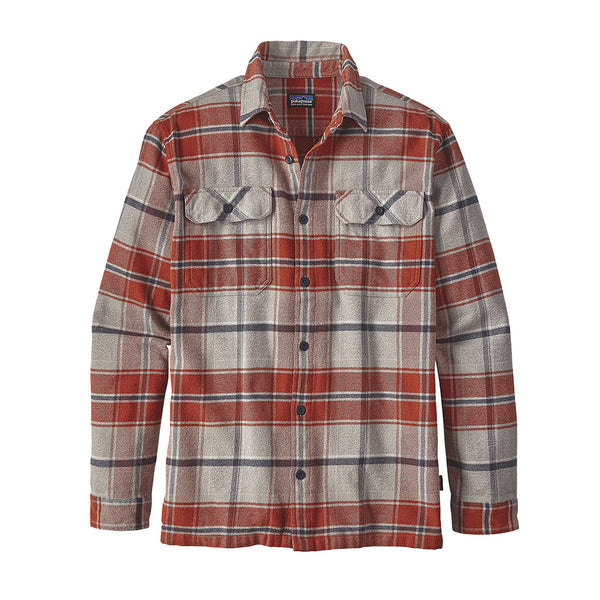 Patagonia Men's Long-Sleeved Fjord Flannel Shirt roots red