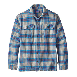 Patagonia Men's Long-Sleeved Fjord Flannel Shirt andes blue