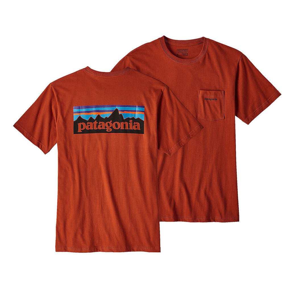 Patagonia | Men's P-6 Logo Cotton Pocket T-Shirt - Tide and