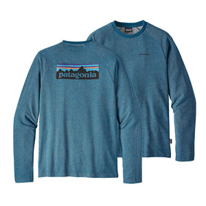 Patagonia Men's P-6 Logo Lightweight Crew Sweatshirt big sur blue