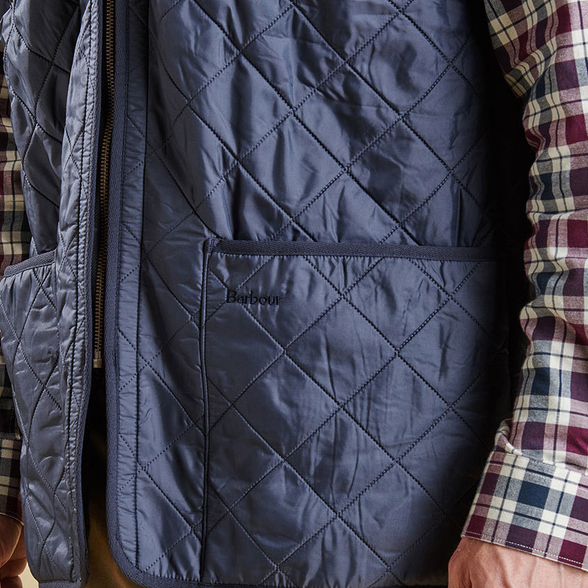 Polarquilt Waistcoat Zip-in Liner in Navy by Barbour  - 4