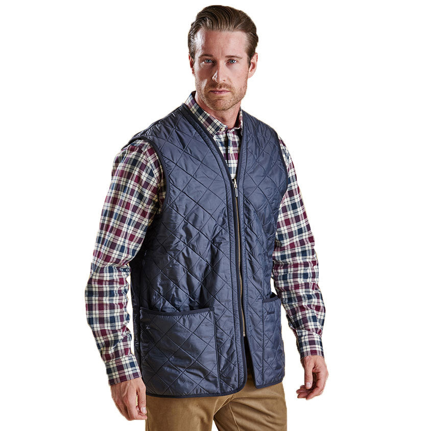 Polarquilt Waistcoat Zip-in Liner in Navy by Barbour  - 2