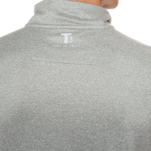 Pop Color Performance 1/4 Zip Pullover in Heathered Grey by Southern Tide  - 4