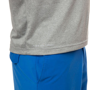 Pop Color Performance 1/4 Zip Pullover in Heathered Grey by Southern Tide  - 5