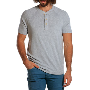 Puremeso Heathered Short Sleeve Henley