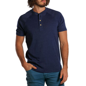 Puremeso Heathered Short Sleeve Henley