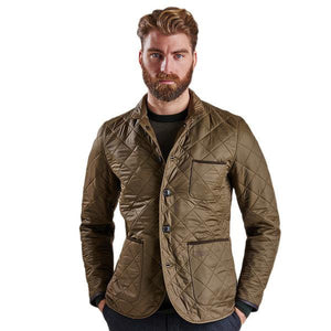 Racer Quilted Jacket in Olive by Barbour