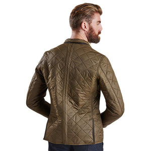 Racer Quilted Jacket in Olive by Barbour