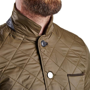 Racer Quilted Jacket in Olive by Barbour