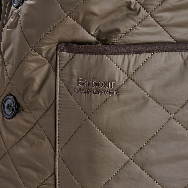 Racer Quilted Jacket in Olive by Barbour