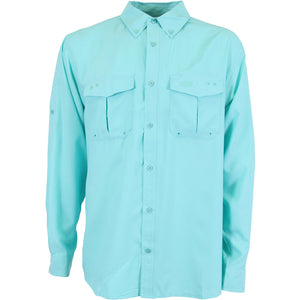 Rangle Long Sleeve Technical Shirt in Mint by AFTCO
