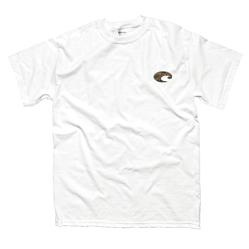 Realtree Max-5 Camo Logo Tee in White by Costa Del Mar