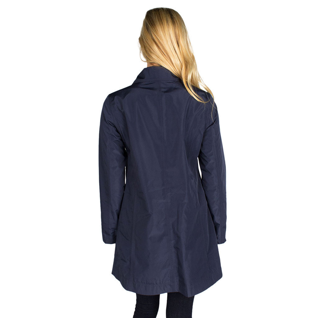 Reversible Derby Mac Waterproof Jacket in Navy Classic by Barbour UK 10 US 6 Tide and Peak Outfitters