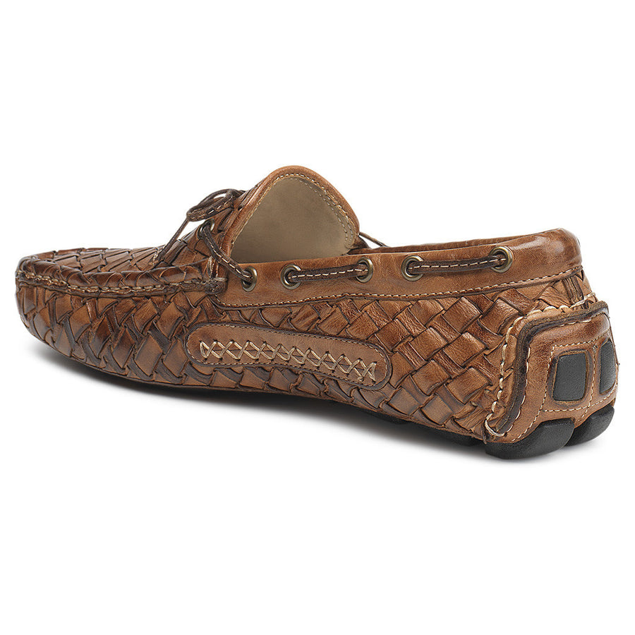 Riddick Moccasin in Tan Buffalo Calfskin   