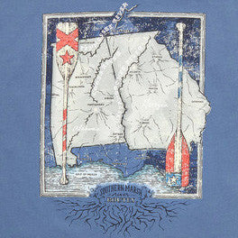 River Route Collection - Alabama & Georgia Tee in Bluestone by Southern Marsh  - 1