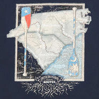 River Route Collection - North Carolina & South Carolina Tee in Navy by Southern Marsh  - 1