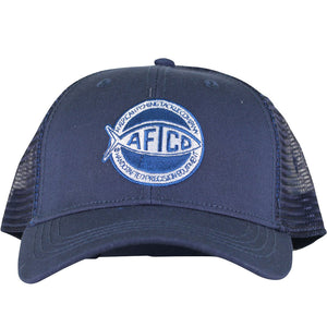 Rounder Trucker Hat in Navy by AFTCO