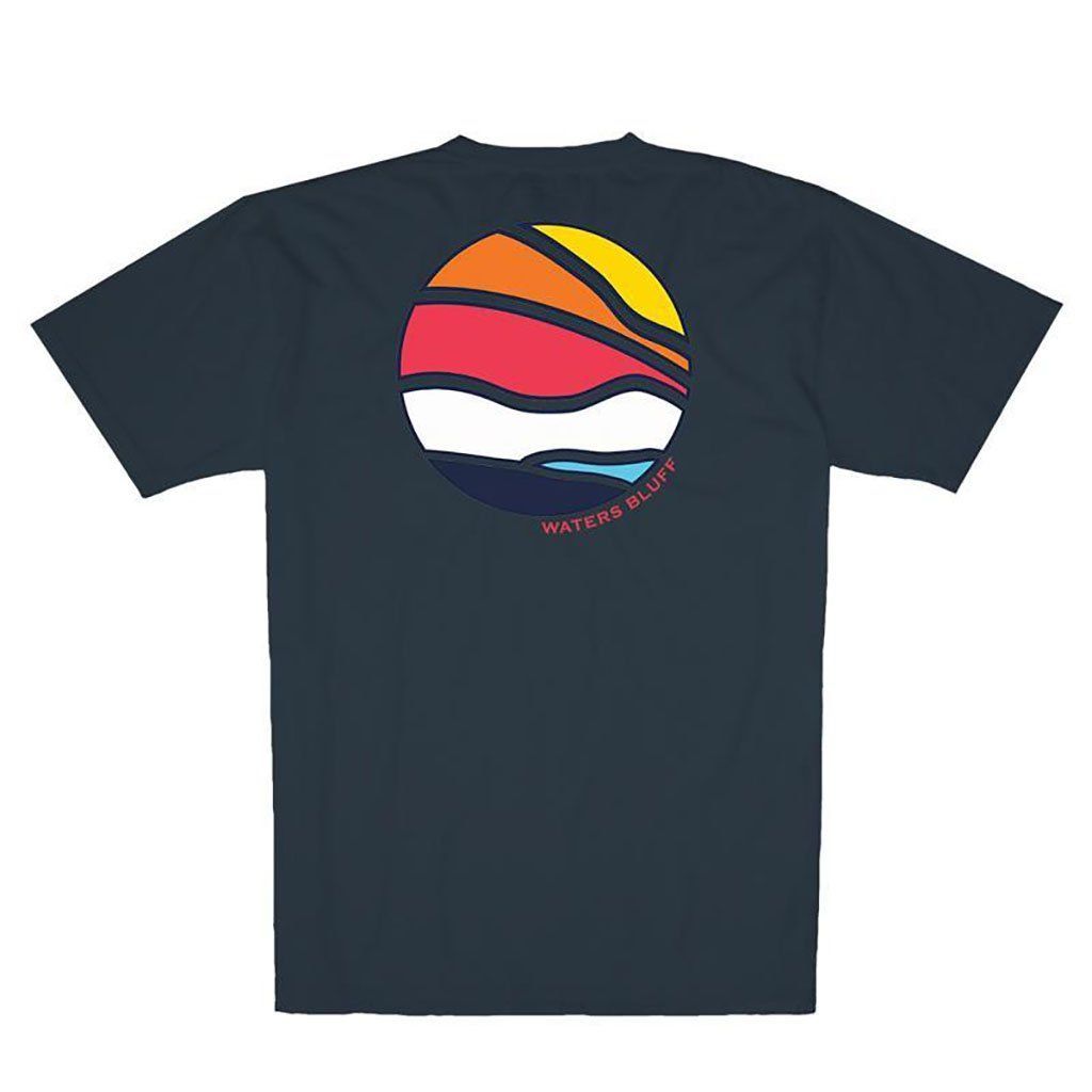 3D Bluff Horizon Simple Pocket Tee Bluff Grey by Waters Bluff