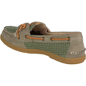 Women's Coil Ivy Perforated Boat Shoe in Olive by Sperry