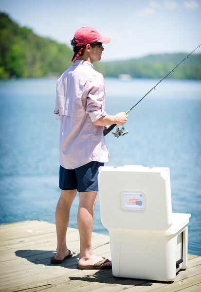 State Traditions America Cooler 32qt in White by Lit Coolers  - 2