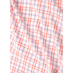 The "Sawgrass" Button Down in Red, Orange, & Purple Check by Mizzen + Main  