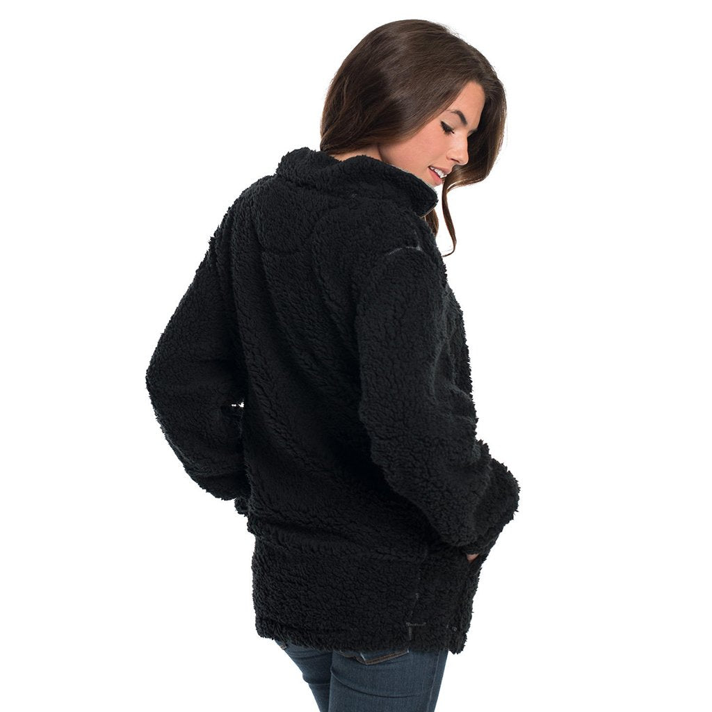 Sherpa Pullover with Pockets in Black by The Southern Shirt Co.
