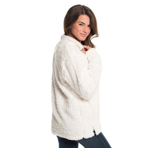 Sherpa Pullover with Pockets in Marshmallow by The Southern Shirt Co.