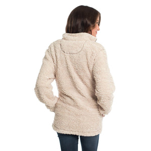 Sherpa Pullover with Pockets in Oyster Gray by The Southern Shirt Co.