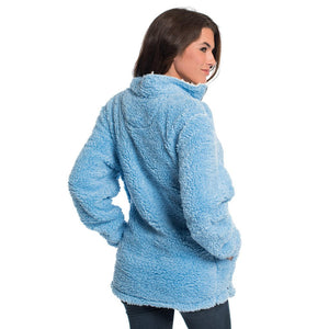 Sherpa Pullover with Pockets in Placid Blue by The Southern Shirt Co.