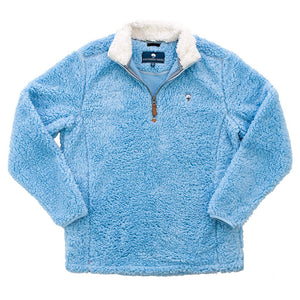 Sherpa Pullover with Pockets in Placid Blue by The Southern Shirt Co.