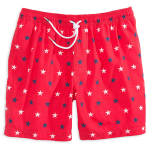 Show Your Stripes Swim Trunk in Red   