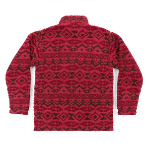 Southern Marsh Appalachian Peak Sherpa Pullover in Washed Red and Brown