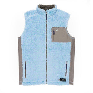 Southern Marsh Blue Ridge Sherpa Vest in Lilac and Mint