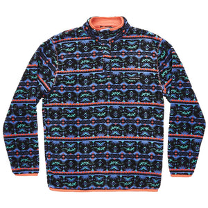 Southern Marsh Youth Dorado Fleece Pullover in Midnight Gray and Teal