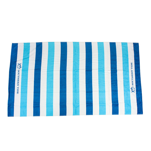 Striped Beach Towel in Turquoise  