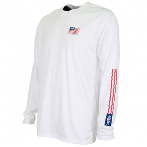 Spangled Long Sleeve Sun Shirt in White 