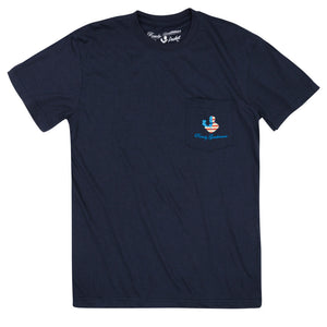 Spirit of '76 Short Sleeve Pocket Tee in Navy   