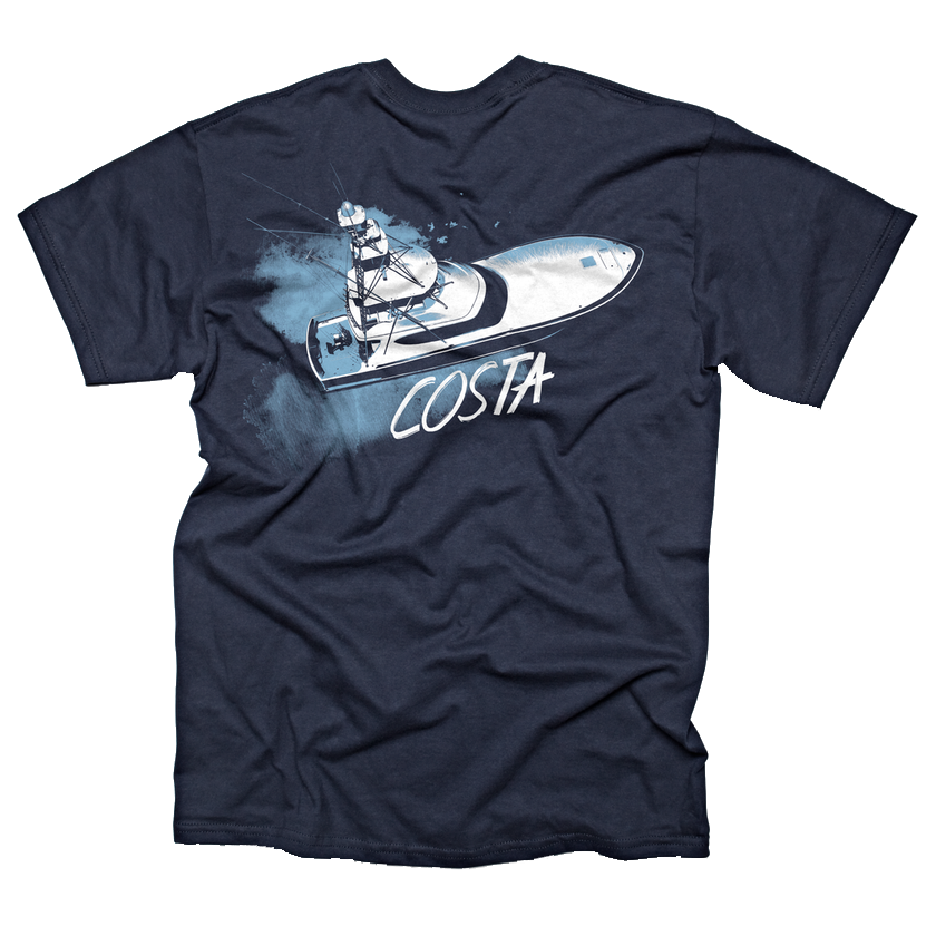 Sportfisher Tee in Navy by Costa Del Mar