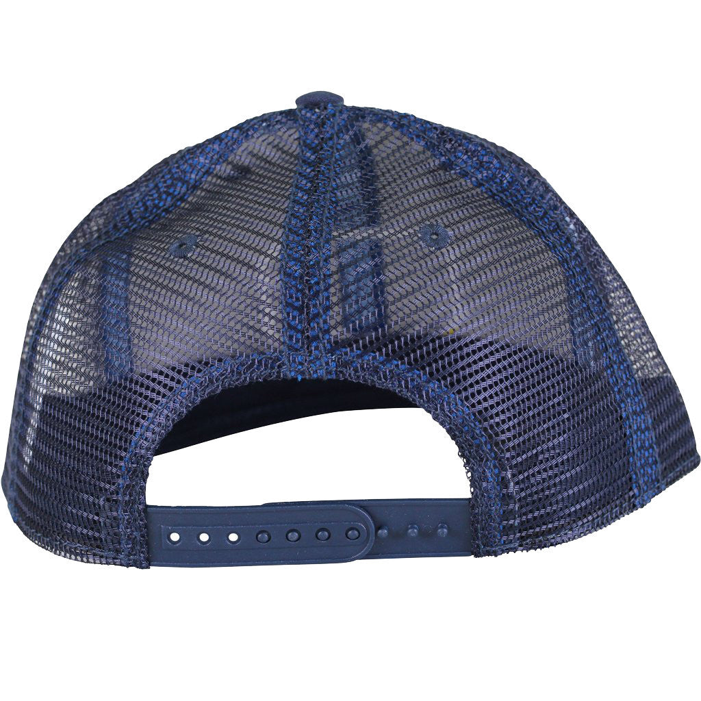 Squared Trucker Hat in Navy 