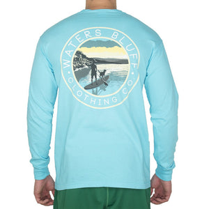 Stand Up Long Sleeve Tee Shirt in Lagoon by Waters Bluff