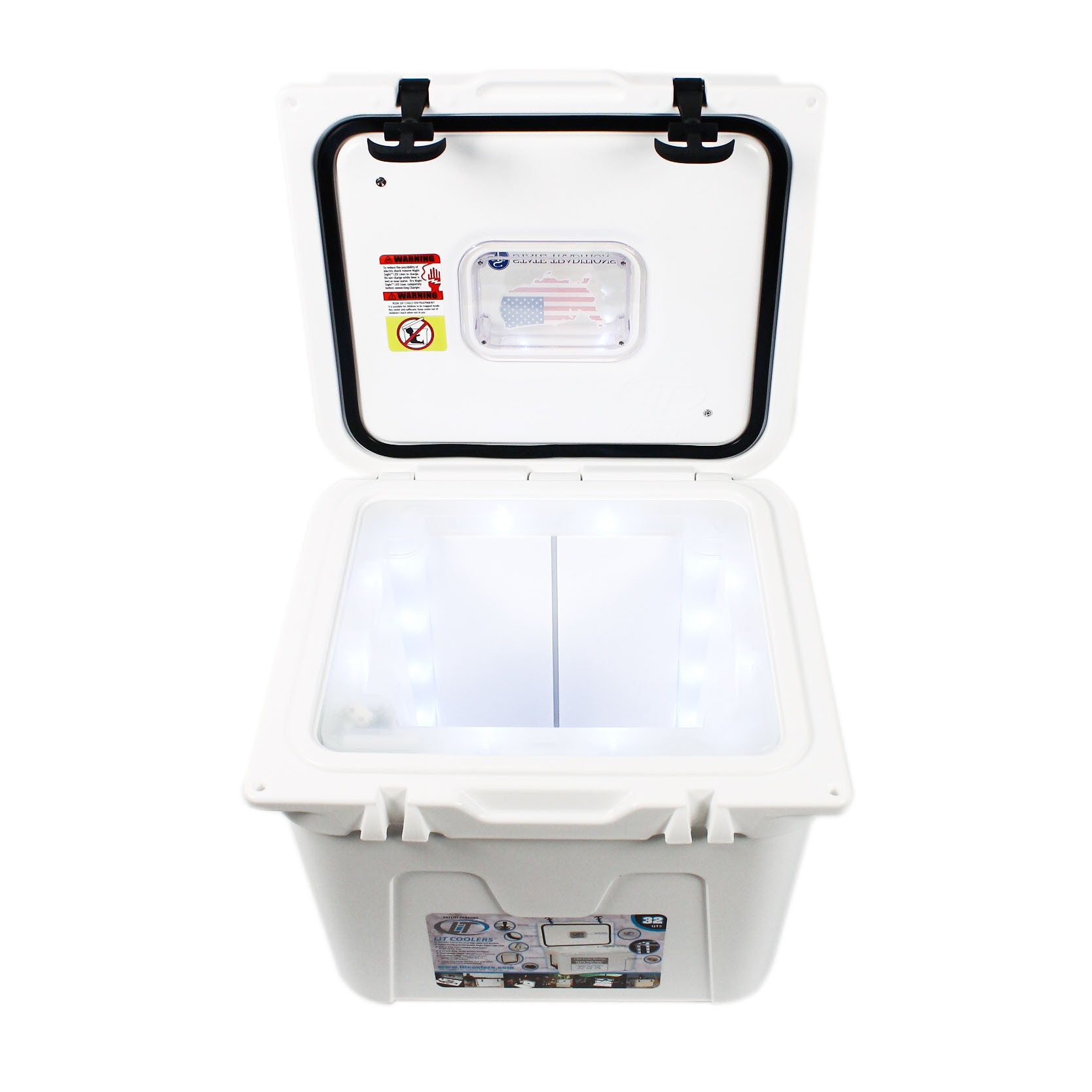 State Traditions America Cooler 32qt in White by Lit Coolers  - 3